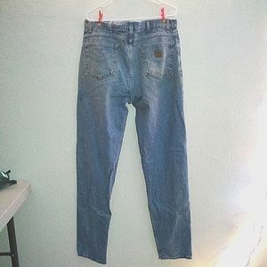 Dirty Carhartt 38x38 awesome jeans tall authentic vintage upcycle or Cut off!